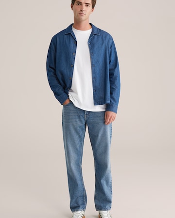 WE Fashion Comfort fit Button Up Shirt in Blue