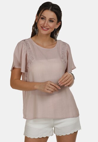 usha FESTIVAL Blouse in Roze: voorkant