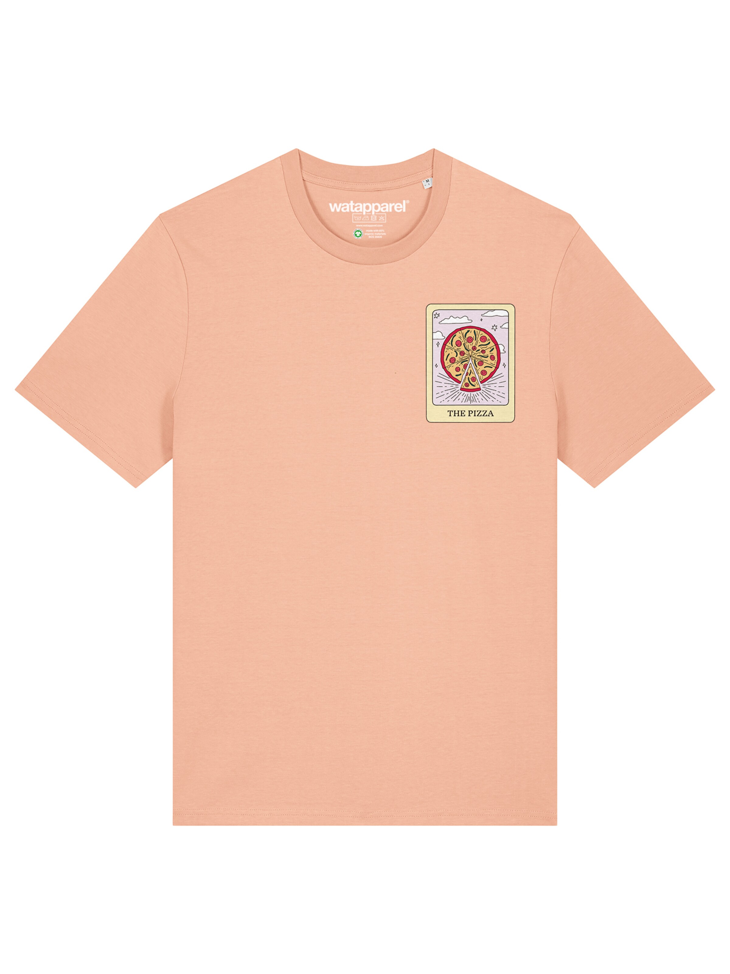 T-Shirt 'Tarot The Pizza' Watapparel en orange : devant