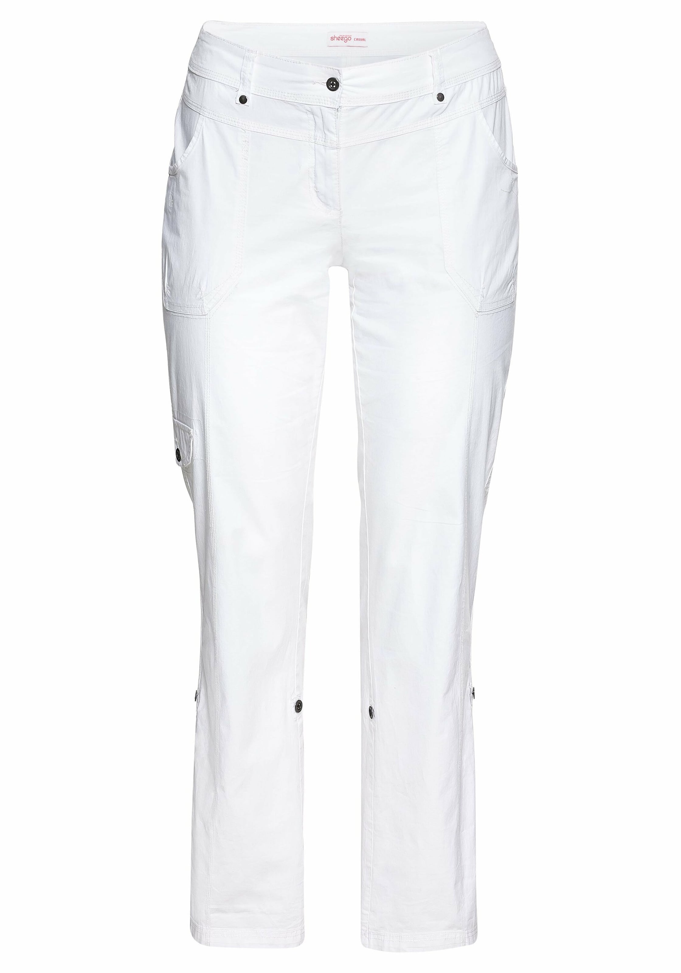 Regular Pantaloni cu buzunare de la SHEEGO pe alb: față