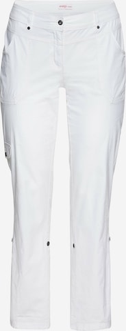 Regular Pantalon cargo SHEEGO en blanc : devant