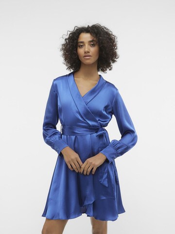 VERO MODA Jurk 'BEATRICE' in Blauw: voorkant