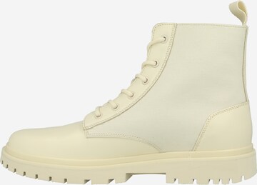 Calvin Klein Jeans Lace-Up Boots in White
