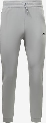 Reebok Regular Workout Pants in Grey: front