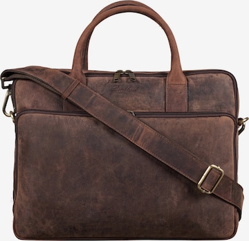 Benthill Laptop Bag in Brown: front