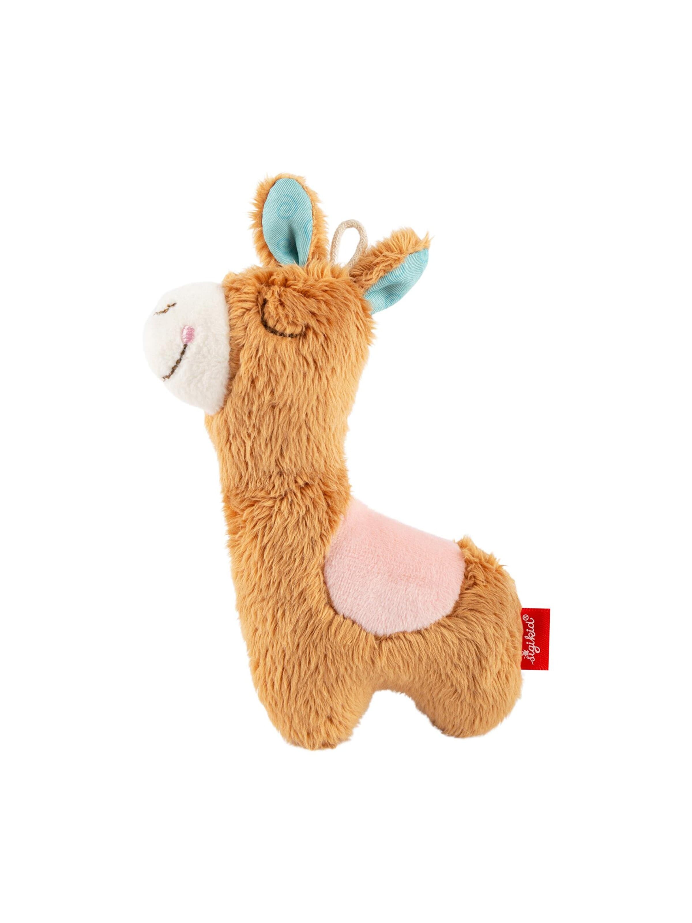SIGIKID Stuffed animals 'Greifling Lama sigibaby' in Brown: front