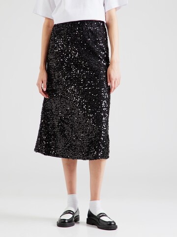 Jupe 'PCSERENA' PIECES en noir : devant