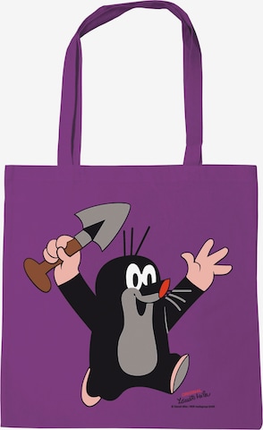 LOGOSHIRT Shopper 'Der Kleine Maulwurf - Juhu' in Purple: front