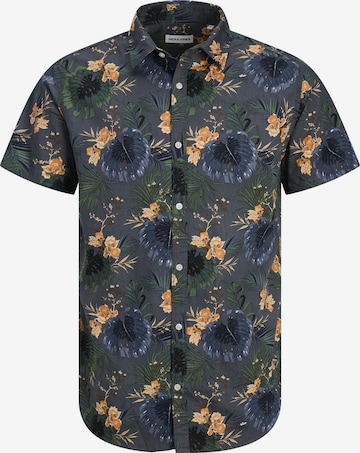 JACK & JONES Button Up Shirt in Grey: front