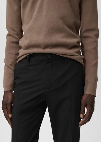 MANGO MAN Slim fit Pleated Pants 'Bologna' in Black