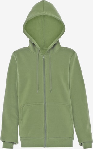 Yuka Sweatvest in Groen: voorkant