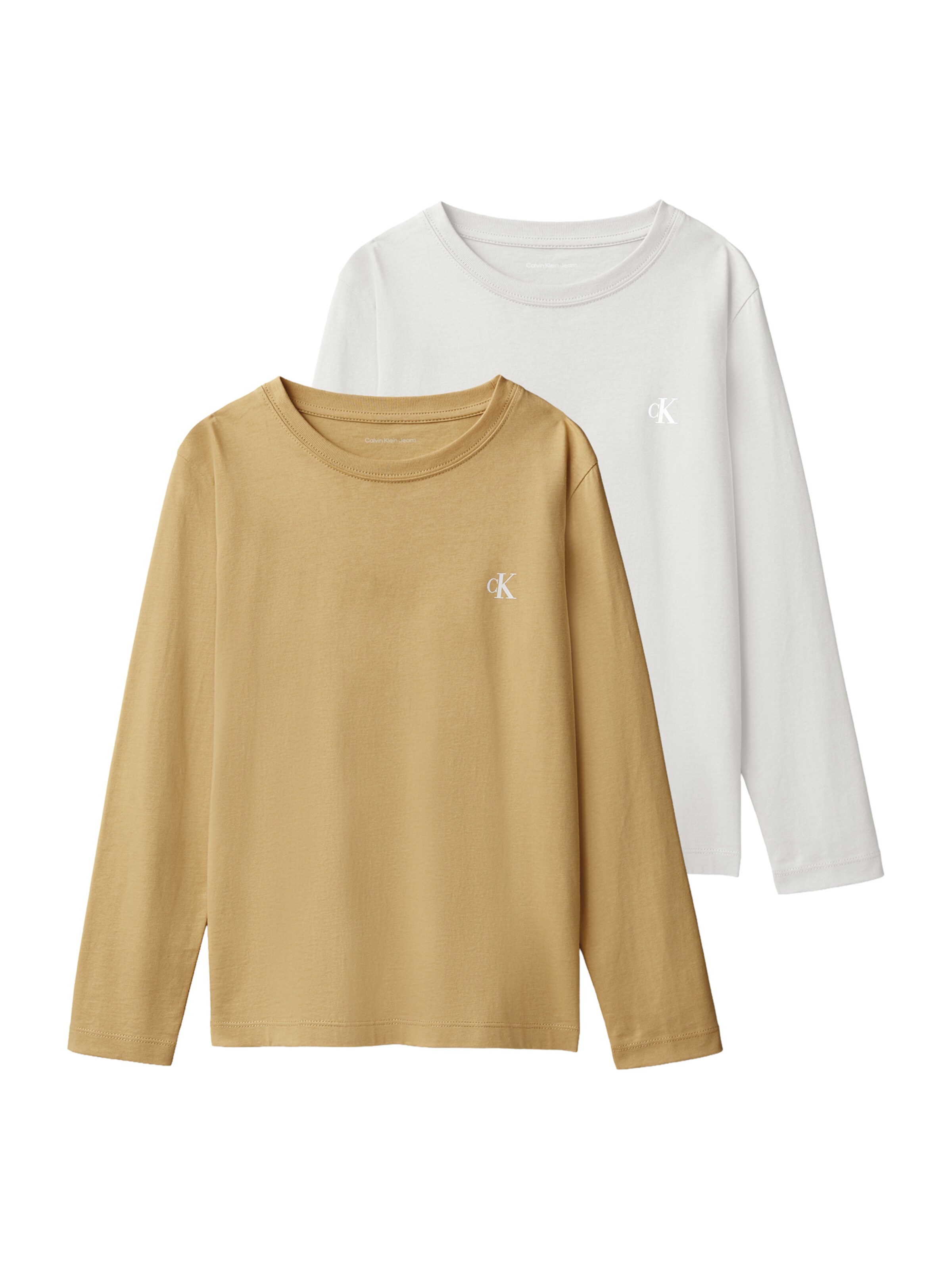 Calvin Klein Jeans Μπλουζάκι σε μπεζ: μπροστά