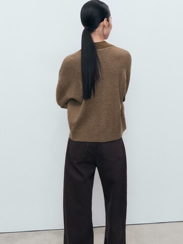 MANGO Strickjacke 'NEKKO' in Braun