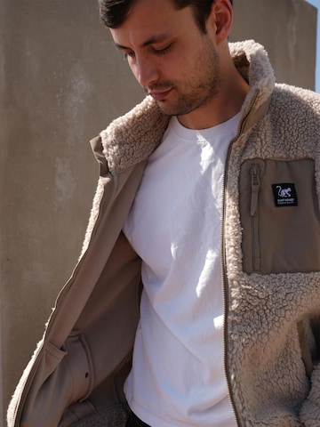 Surf Monkey Fleece jas in Beige