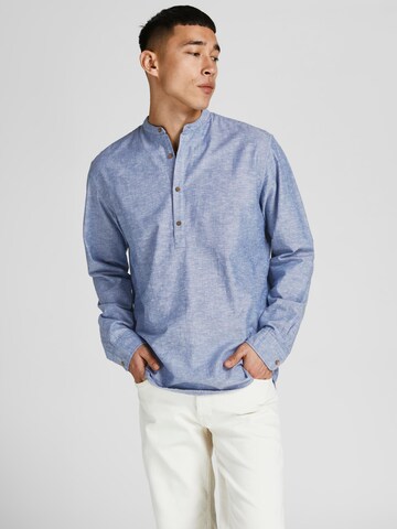 Coupe slim Chemise 'Summer' JACK & JONES en bleu : devant