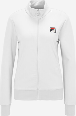 FILA - Sudadera con cremallera 'LUBNA' en blanco: frente