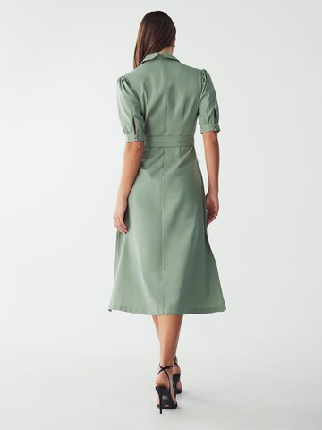 Willa Shirt dress 'ARIEL' in Green: back