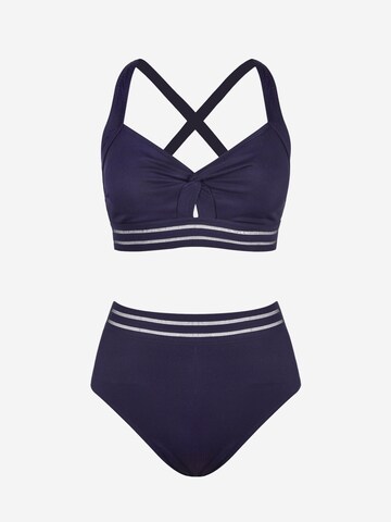 Cupshe Bralette Bikini 'Adjustable straps' in Blue