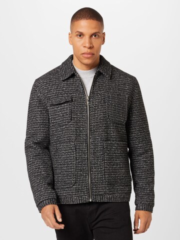 BURTON MENSWEAR LONDON Between-Season Jacket in Black: front