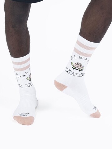American Socks - Calcetines 'Always Late - Mid High' en blanco