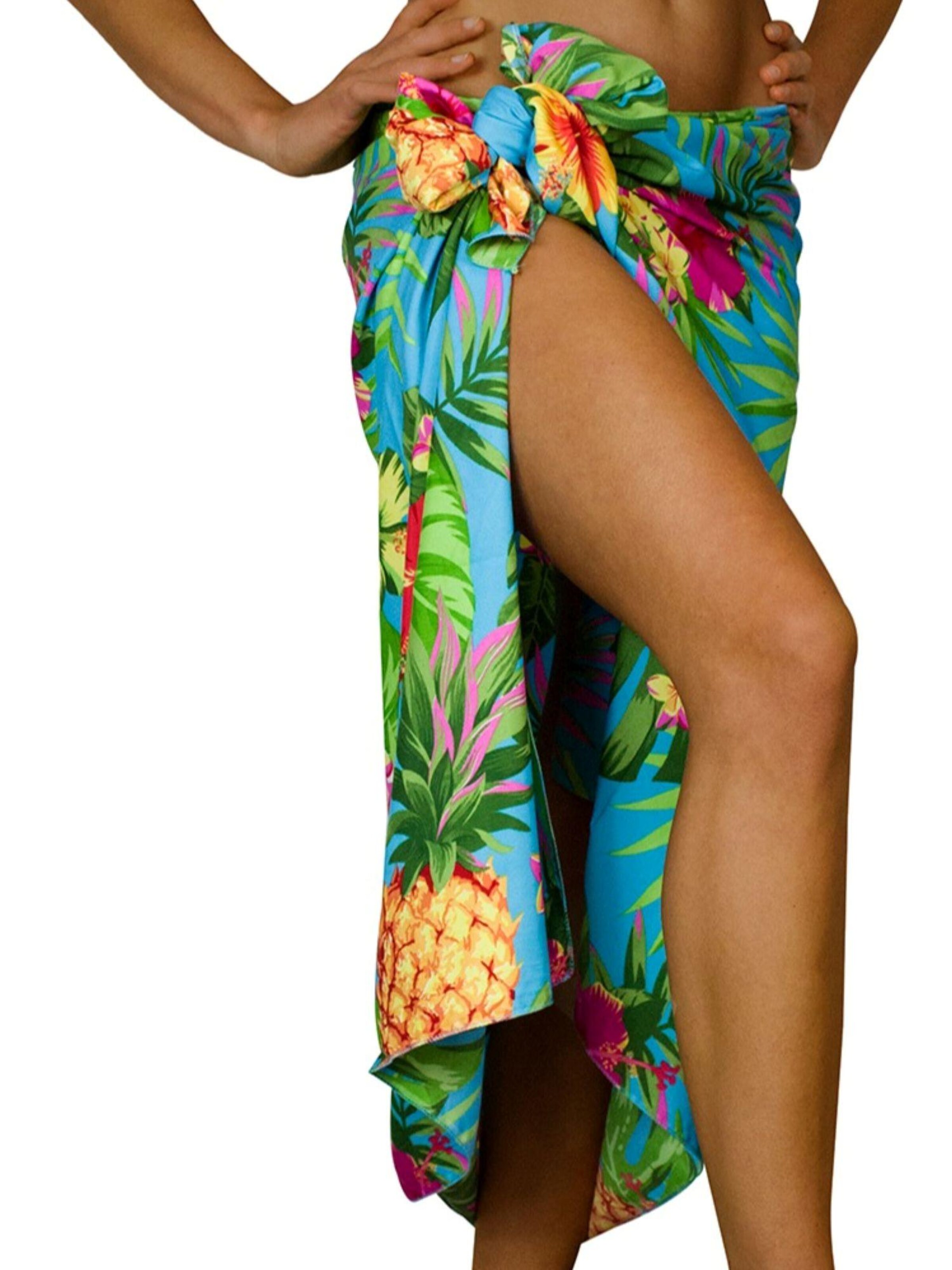 King Kameha Scarf 'Pineapple' in Blue
