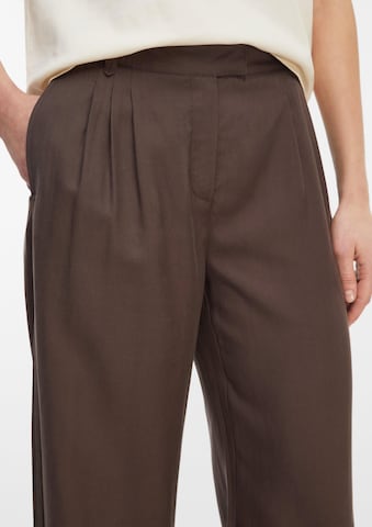 Wide Leg Pantalon à pince COMMA en marron