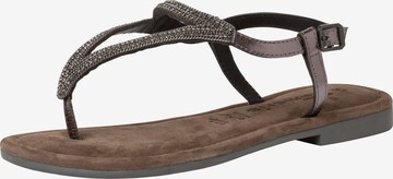 TAMARIS T-Bar Sandals in Brown: front