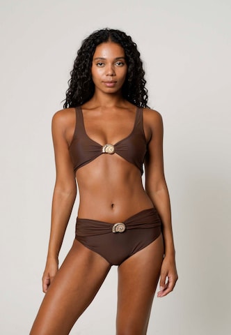 Moda Minx Bikini bottom 'Nautilius Shell' in Brown: front