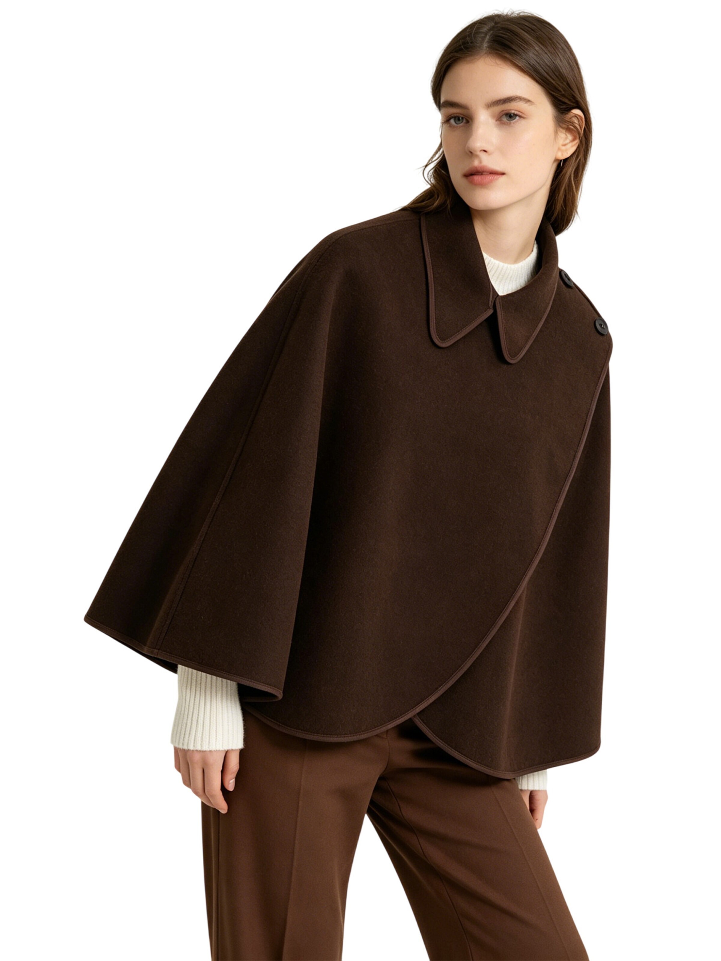 Magicshe Cape 'Elegantes Winter Cape' in Purple