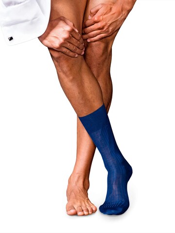FALKE Socks 'No. 10 Pure Fil d´Écosse' in Blue: front
