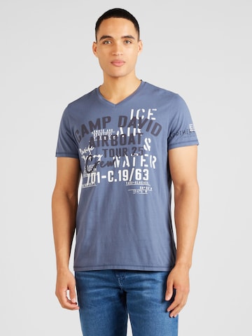 CAMP DAVID Shirt 'Alaska Ice Tour' in Blue: front