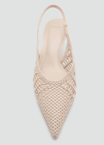 MANGO Slingback Pumps 'Mot' in Beige