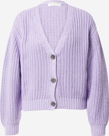 JAN 'N JUNE Knit Cardigan 'LENA' in Purple: front