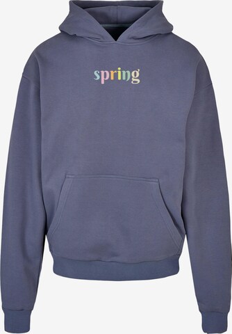 Sweat-shirt 'Spring - Spring' Merchcode en bleu : devant