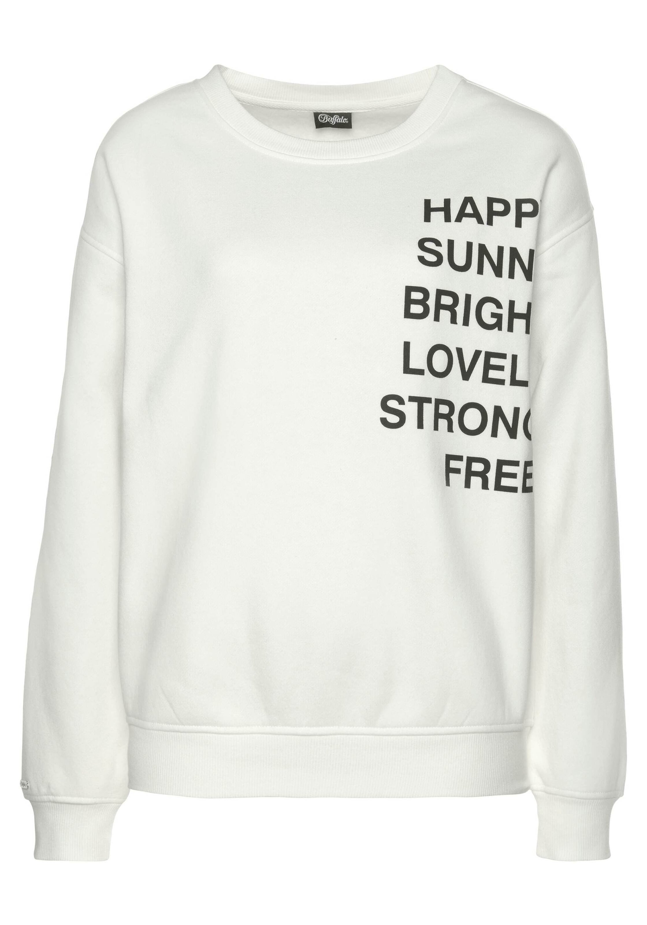 BUFFALO Sweatshirt in Weiß: Vorderseite