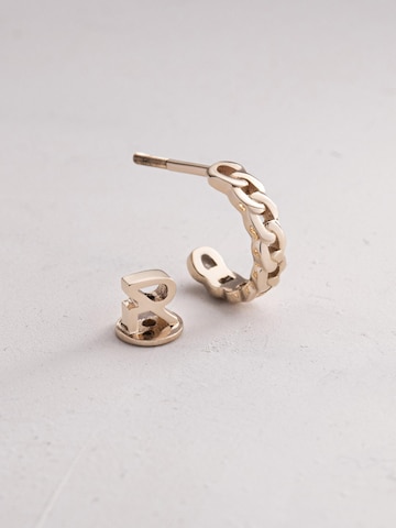 REYTEL - Pendientes 'CHAIN' en oro: frente