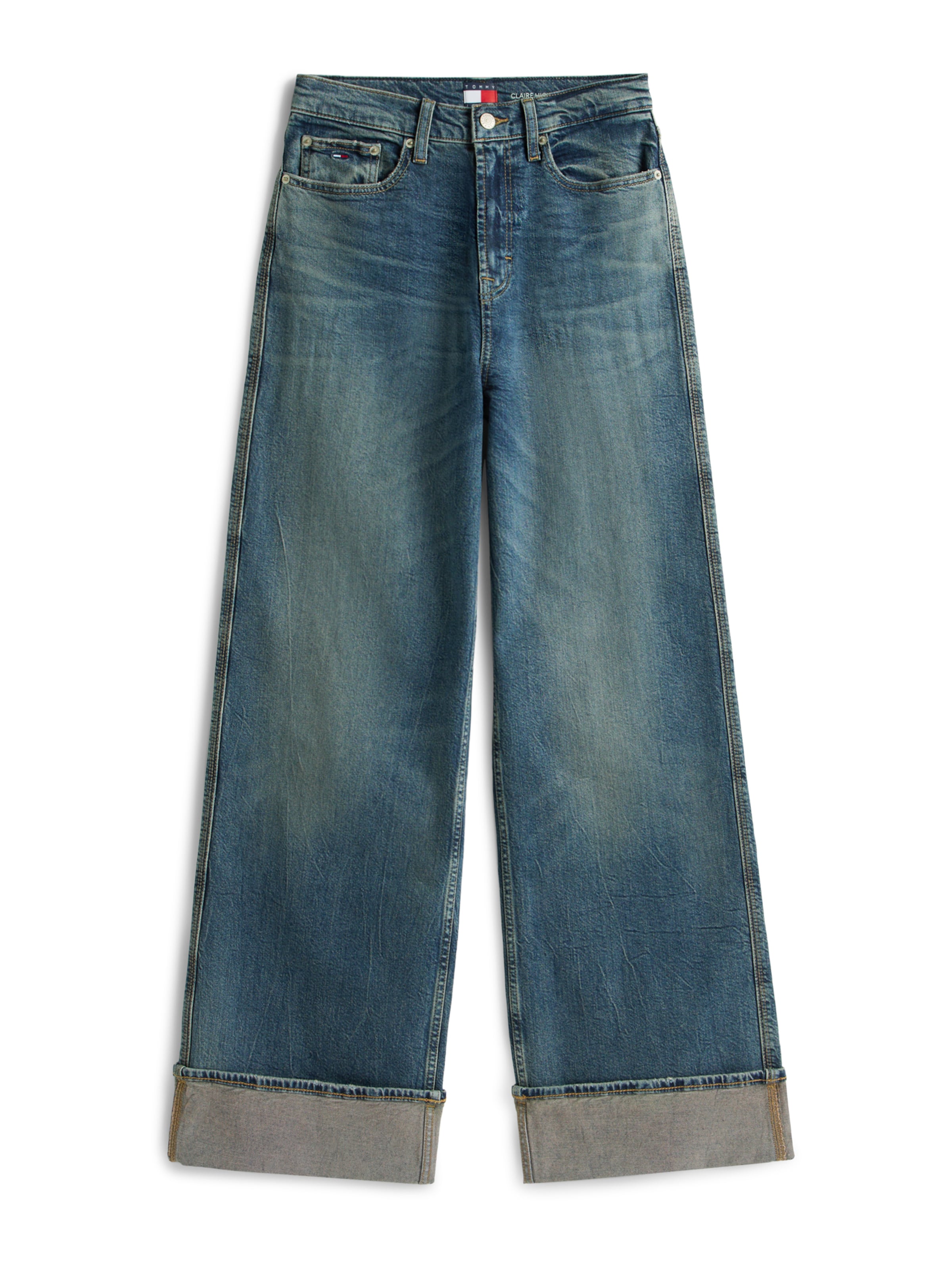 Tommy JeansWide Leg/ Široke nogavice Traperice 'Claire' - plava boja: prednji dio