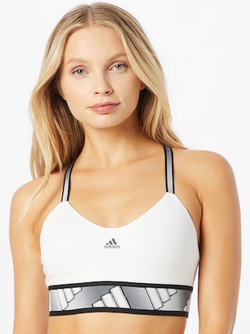 ADIDAS SPORTSWEAR - Bustier Sujetador deportivo en blanco: frente