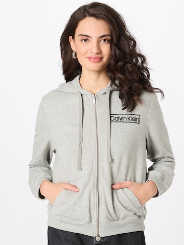 Calvin Klein Underwear Zip-Up Hoodie in Grey: front