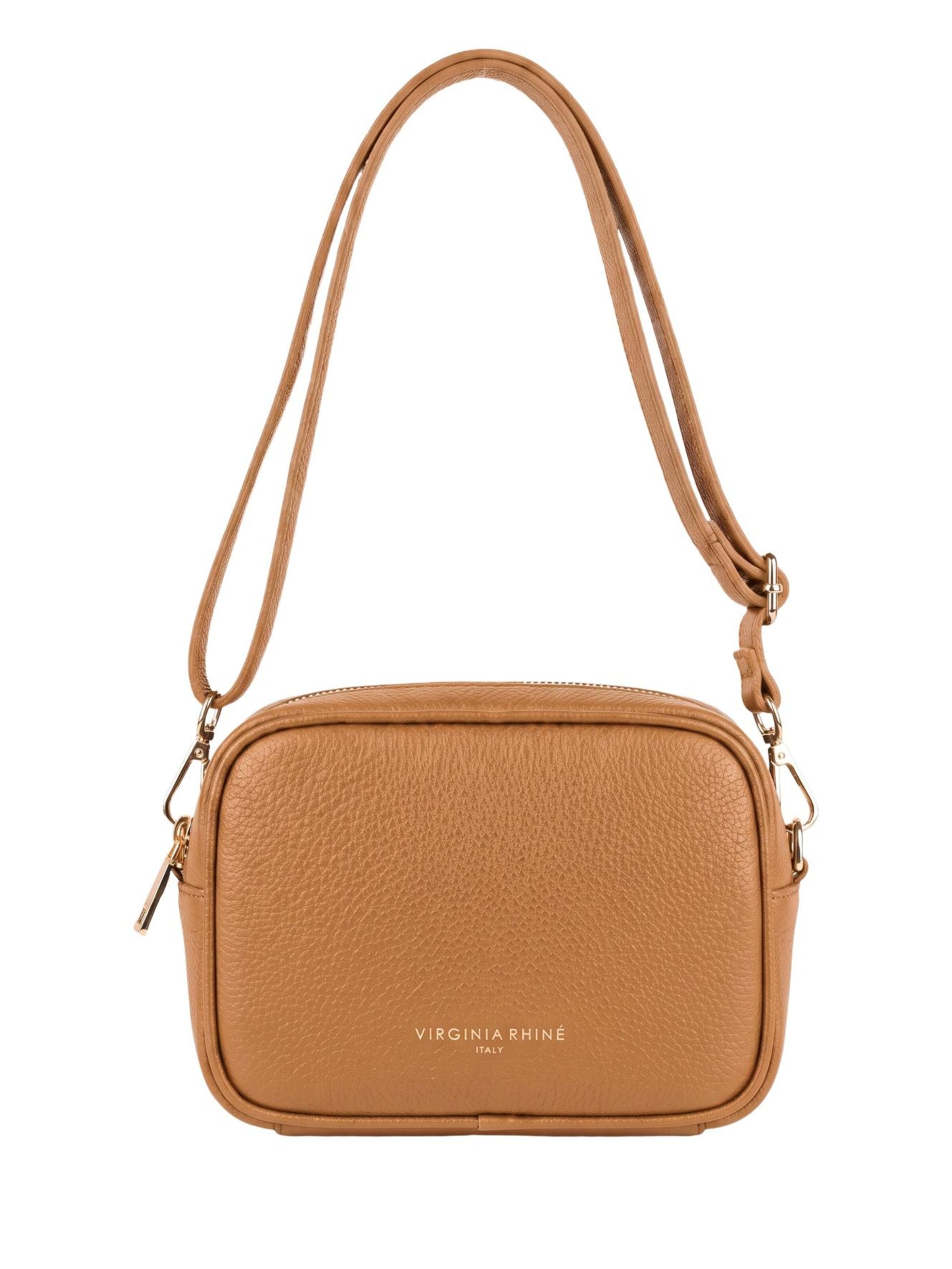 Borsa a tracolla 'Borsa a Tracolla Pelle Genuina 20x15 cm Virginia Rhinè' di Virginia Rhinè in beige: frontale