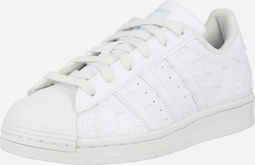 ADIDAS ORIGINALS حذاء رياضي 'SUPERSTAR J' بـ أبيض: الأمام