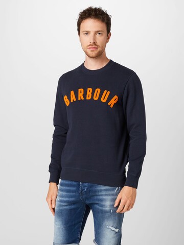 Sweat-shirt Barbour en bleu : devant