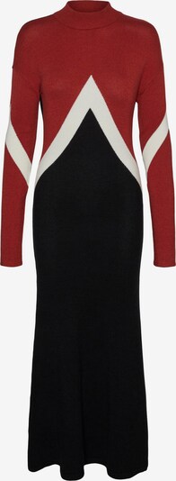 VERO MODA Kleid 'NANCY' in kirschrot / schwarz / weiß, Produktansicht