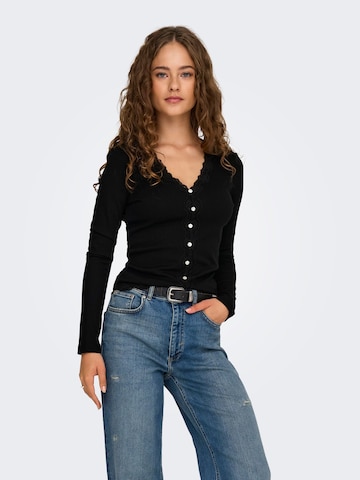 ONLY Knit cardigan 'ONLEnea' in Black: front
