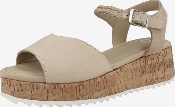 GERRY WEBER Sandalen met riem 'Barletta' in Beige: voorkant