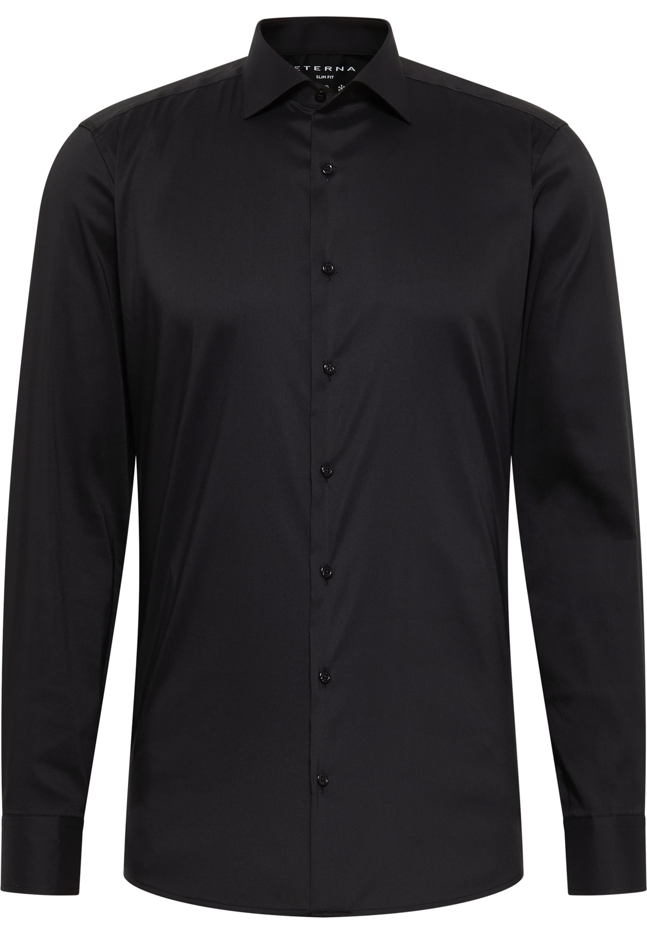 ETERNA Regular fit Business shirt in Black: front