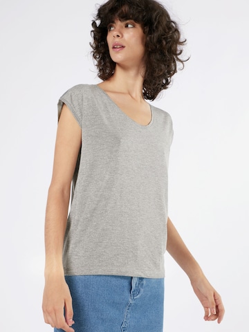 PIECES Shirt 'Billo' in Grey: front