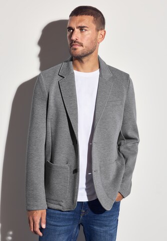 Street One MEN Regular Fit Sakko 'Scuba' in Grau: Vorderseite