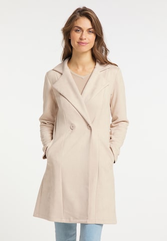 Usha Between-Seasons Coat in Beige: front