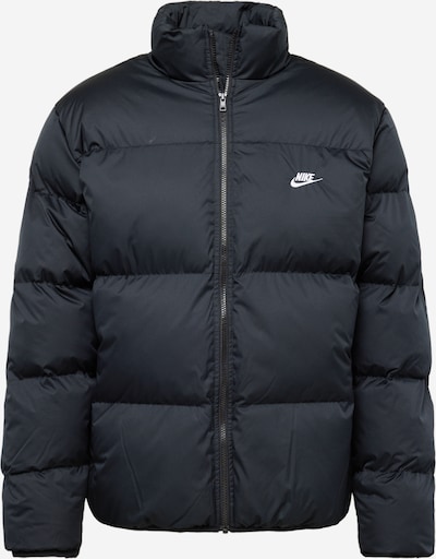 Nike Sportswear Winterjacke 'Club' in schwarz / weiß, Produktansicht